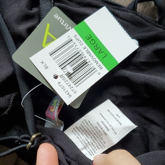 NWT Becca by Rebecca Virtue Womens Criss Cross Latrice Front Black One Swim sz L - Picture 7 of 7